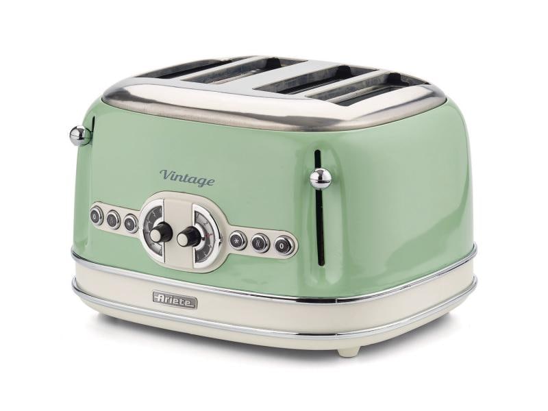 Ariete | Toaster Vintage mit 4 Schlitze grün | 1600 W, 4 Schlitze