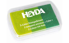 Heyda Stempelkissen Grüntöne