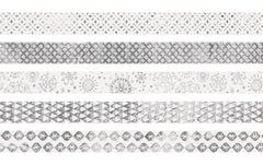 Heyda | Washi Tape Weihnachten glänzend | 1 Dispenser mit 5 Rollen, silber