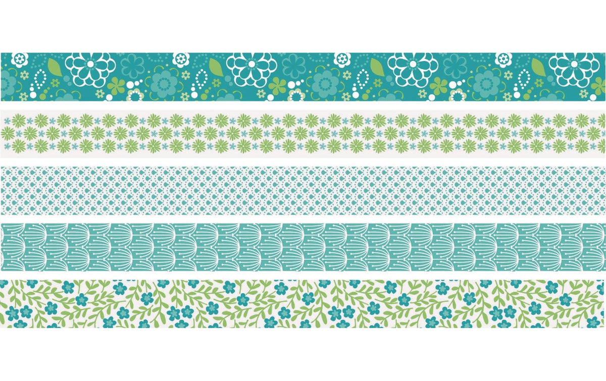 Heyda Washi Tape Blumen mini grün