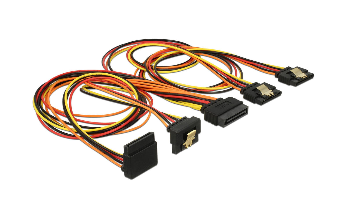 Delock SATA Stromadapter 4x SATA, gewinkelt