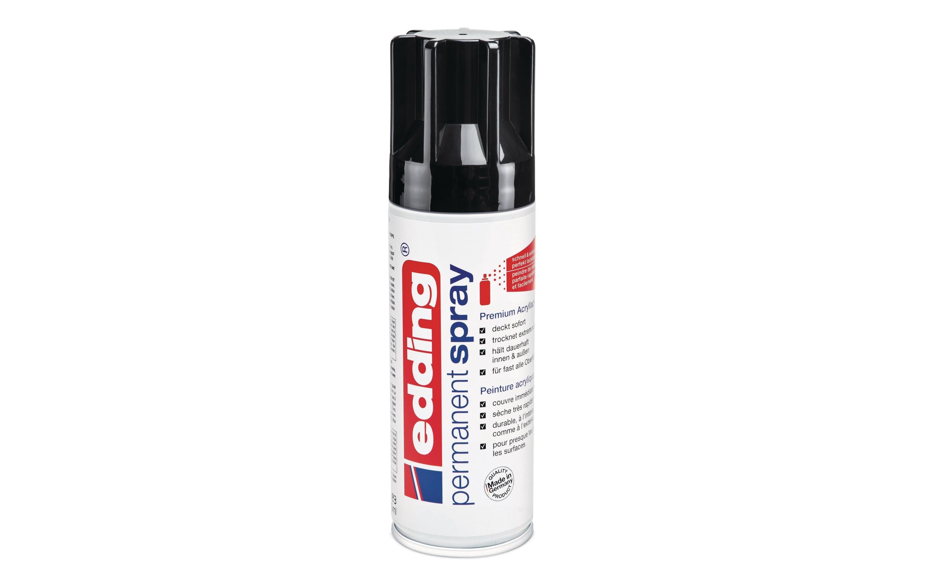 edding, Acrylspray 5200 200 ml, Schwarz gl