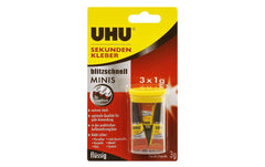 UHU Sekundenkleber blitzschnell Minis 3x1g