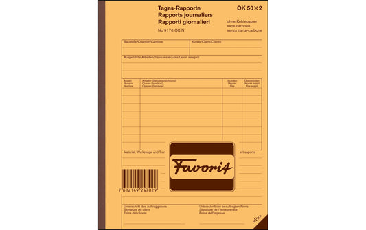 Favorit Tages-Rapporte 50x2 Blatt