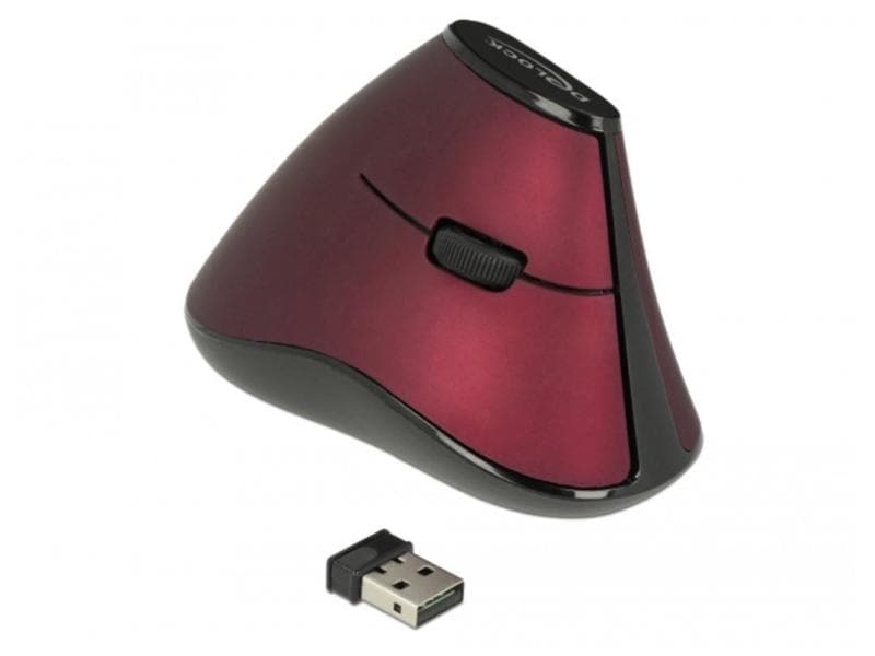 Delock | 12528 5 Tasten Maus WIRELESS, rot | USB 2.4GHz
