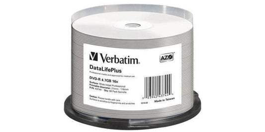 Verbatim | DVD-R Medien 4.7GB,16x,50er Spind | Professional Printable Surface o. Logo
