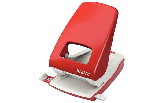 Leitz | NeXXt Starker Bürolocher | rot, 40 Blatt, Metall
