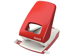 Leitz | NeXXt Starker Bürolocher | rot, 40 Blatt, Metall