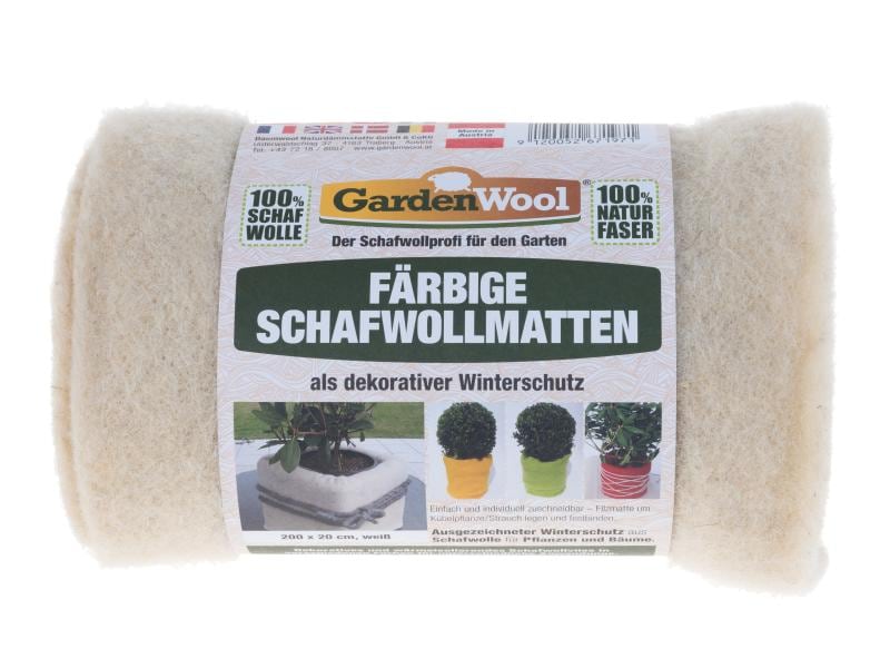 GardenWool | Winterschutzmatte farbig weiss | 200 x 20 x 0.5 cm, 300g/m2
