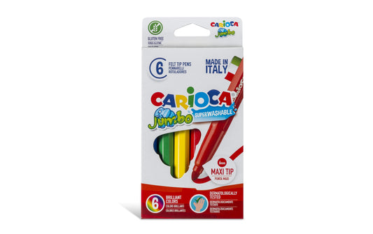 Carioca, Fasermaler Jumbo Box E-6 6 Stück,