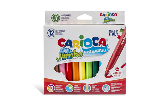 Carioca, Fasermaler Jumbo Box 12 Stück, Meh