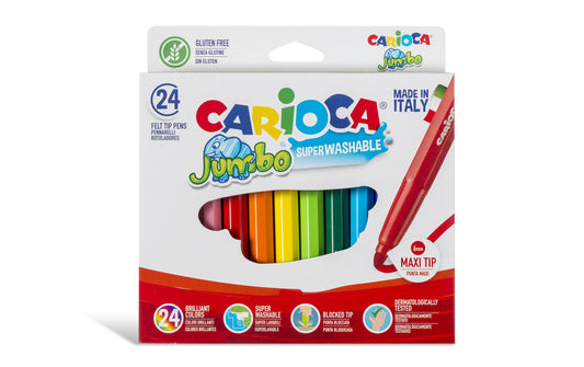 Carioca, Fasermaler Jumbo Box 24 Stück, Meh
