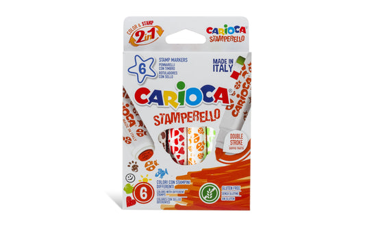 Carioca Fasermaler inkl. Stempel Stamperell