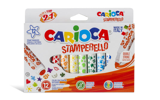 Carioca Fasermaler inkl. Stempel Stamperell