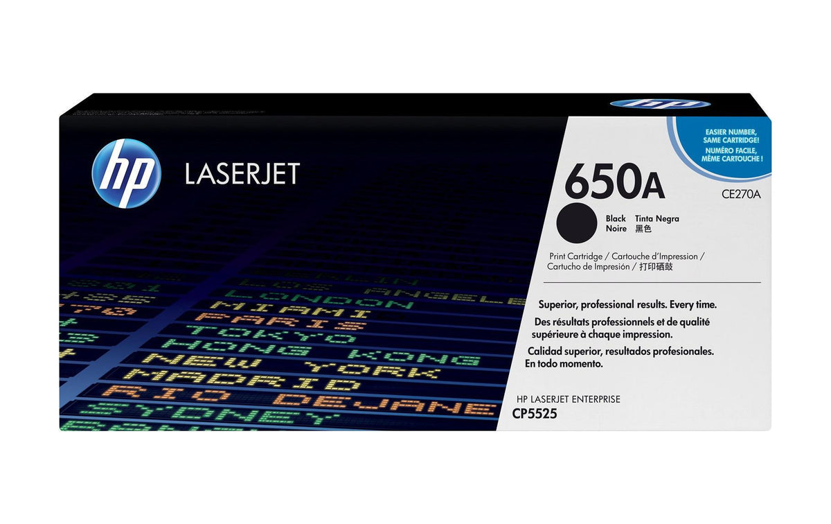 HP Toner 650A - Black (CE270A)