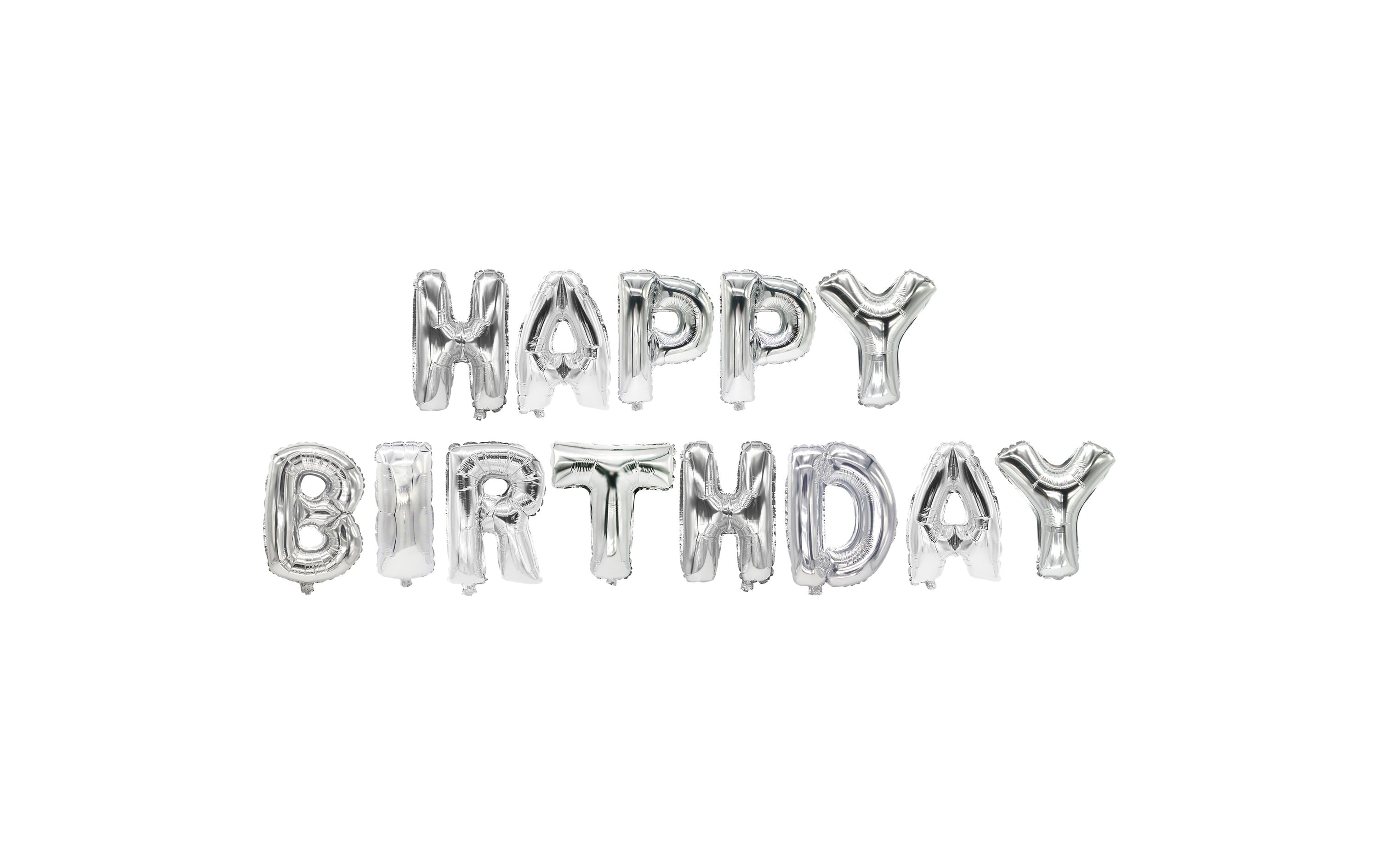 Papstar Ballon-Set Happy Birthday silber