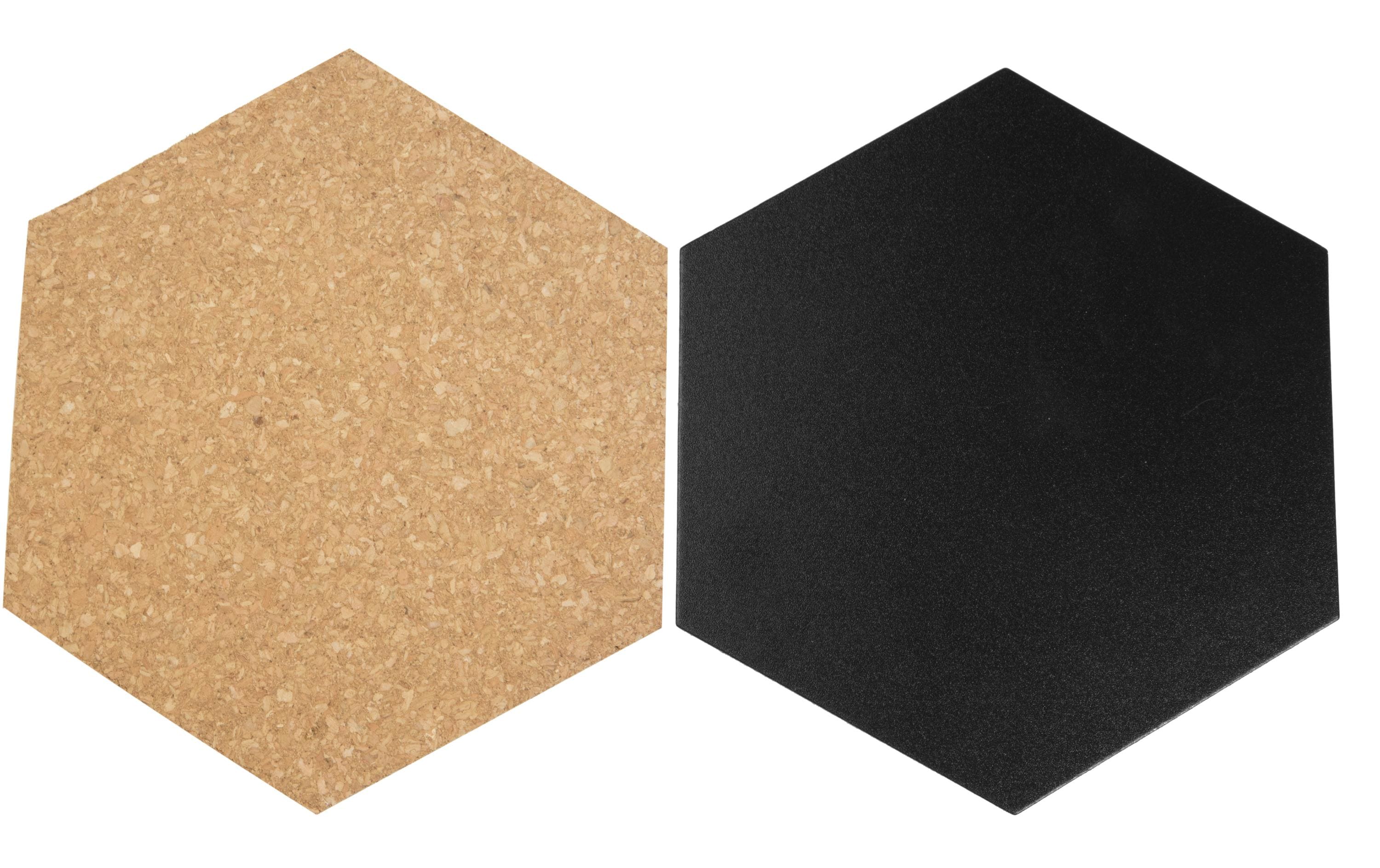 Securit Kork+Kreidetafel Silhoue. Sechseck