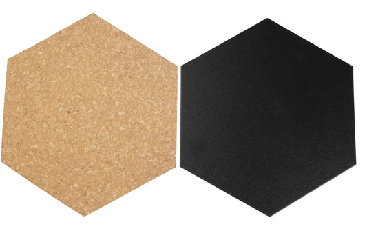 Securit Kork+Kreidetafel Silhoue. Sechseck