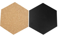 Securit Kork+Kreidetafel Silhoue. Sechseck