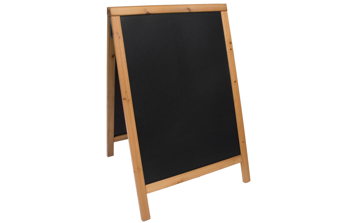 Securit Kreidetafelständer Teak Finish