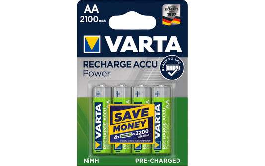 Varta, Akku Power NiMH AA 2100 mAh, 4 Stück