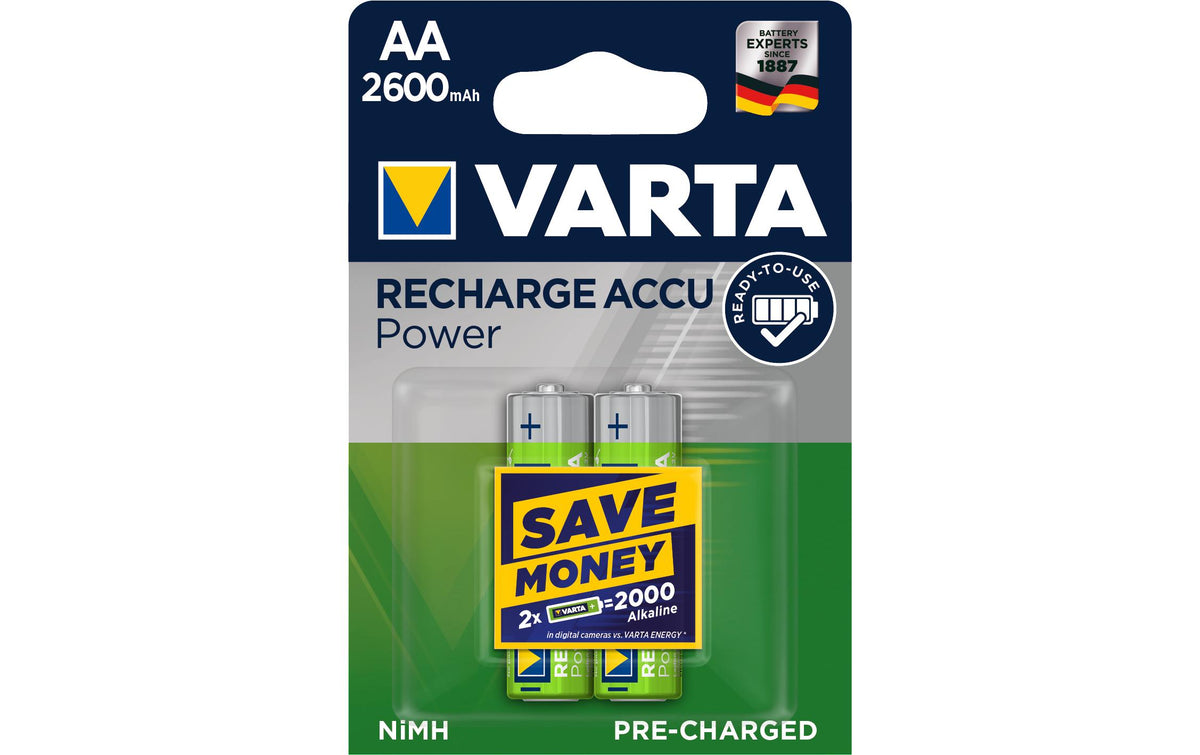 VARTA Power Akku AA R2U 2600mAh, 2Stk
