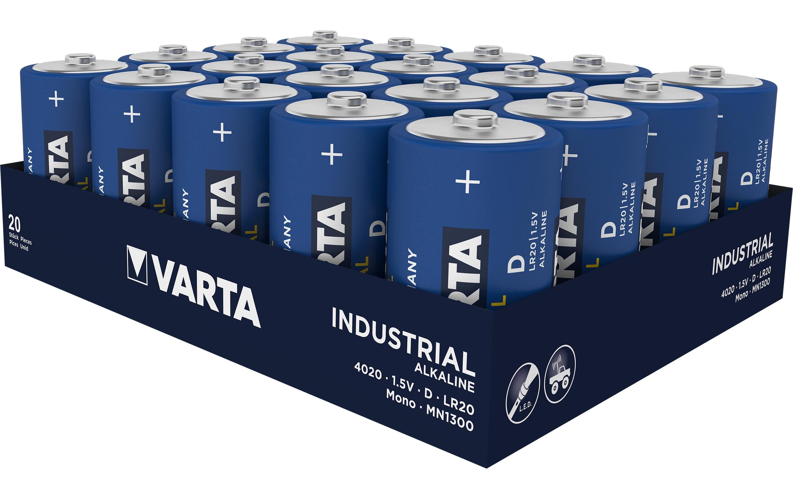 VARTA Batterie Industrial D, 20Stk