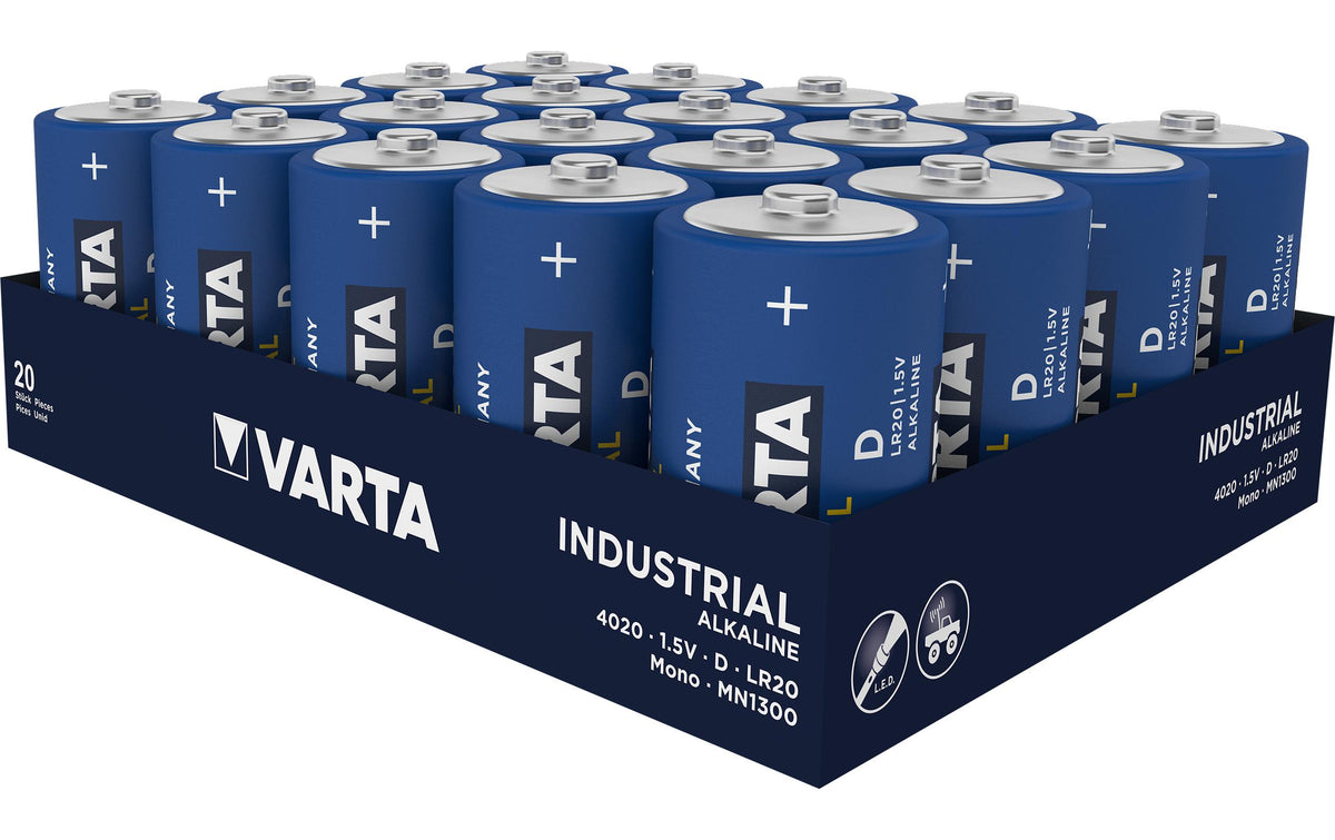 VARTA Batterie Industrial D, 20Stk