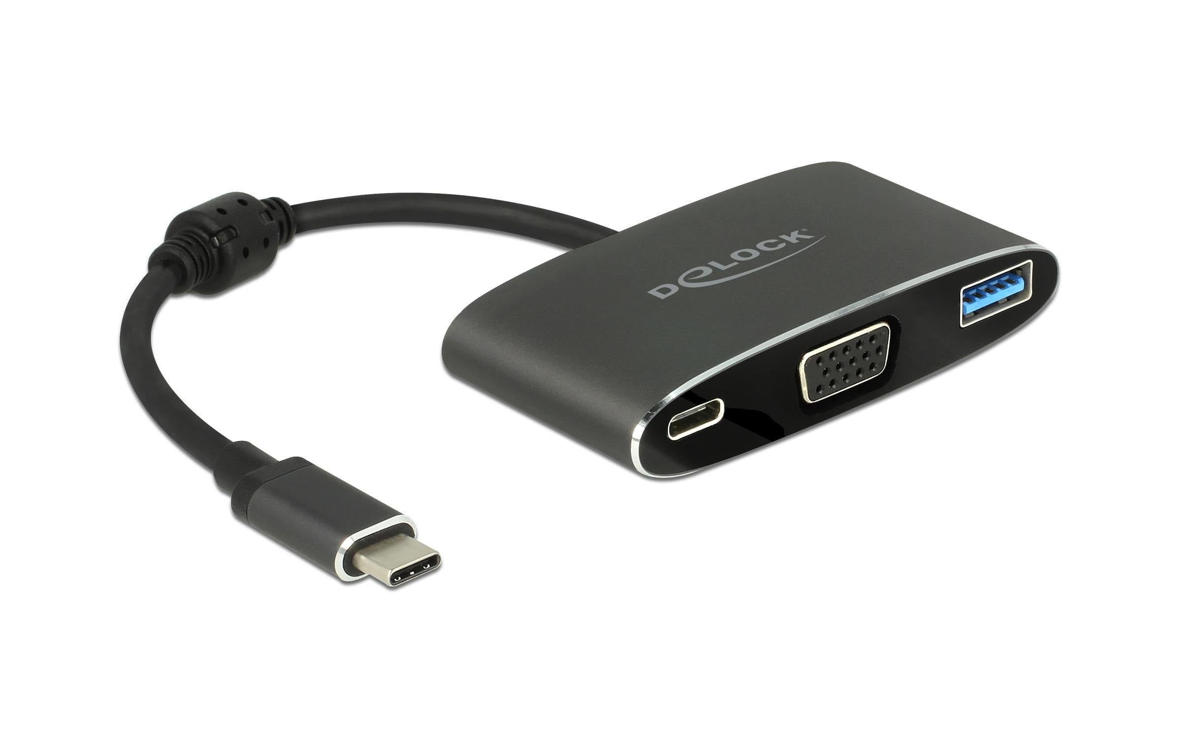 Monitoradapter USB Typ-C zu VGA/USB3 & PD