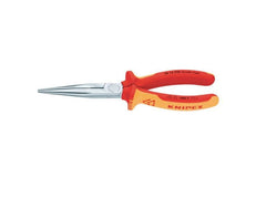Knipex | Flachrundzange mit Schneide verchromt | VDE-geprüft 200 mm