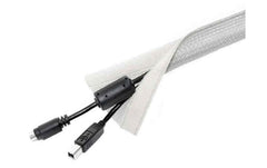 M Universal Cable Sock Velcro White 10m