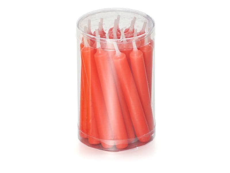 balthasar | Baumkerzen rot 20er Set | 10x1.3 cm (HxD)
