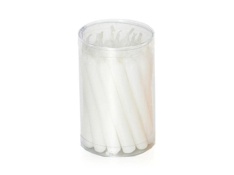 balthasar | Baumkerzen weiss 20er Set | 10x1.3 cm (HxD)