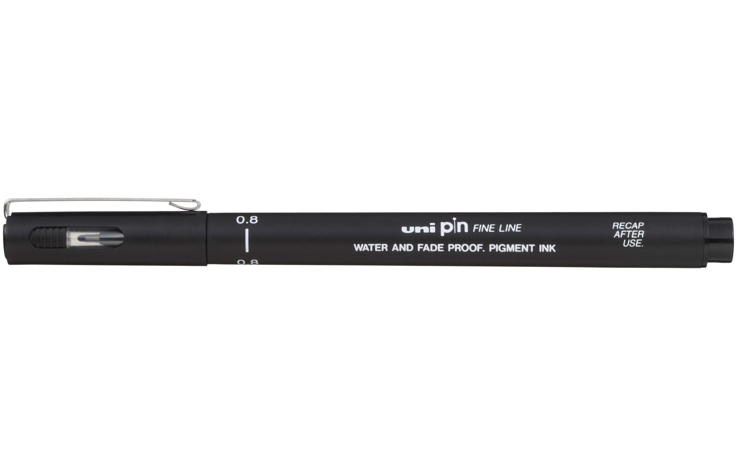 Uni, Fineliner PIN 0.8 mm, Schwarz