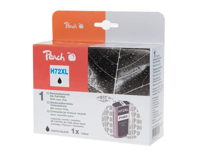 Peach | Tinte HP C9370A, 72XL photo black | Plottertinte, 138ml