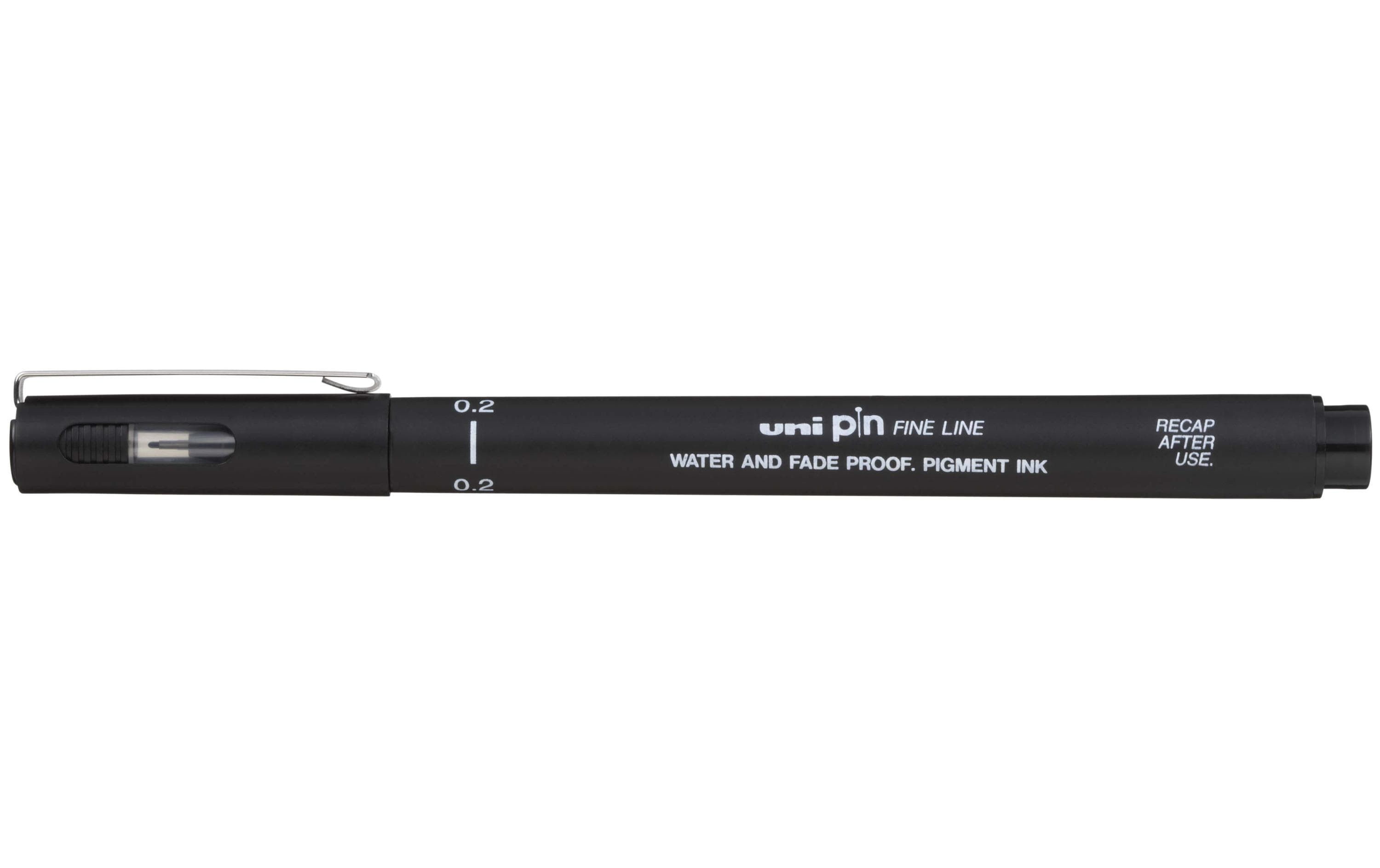 Uni, Fineliner PIN 0.2 mm, Schwarz