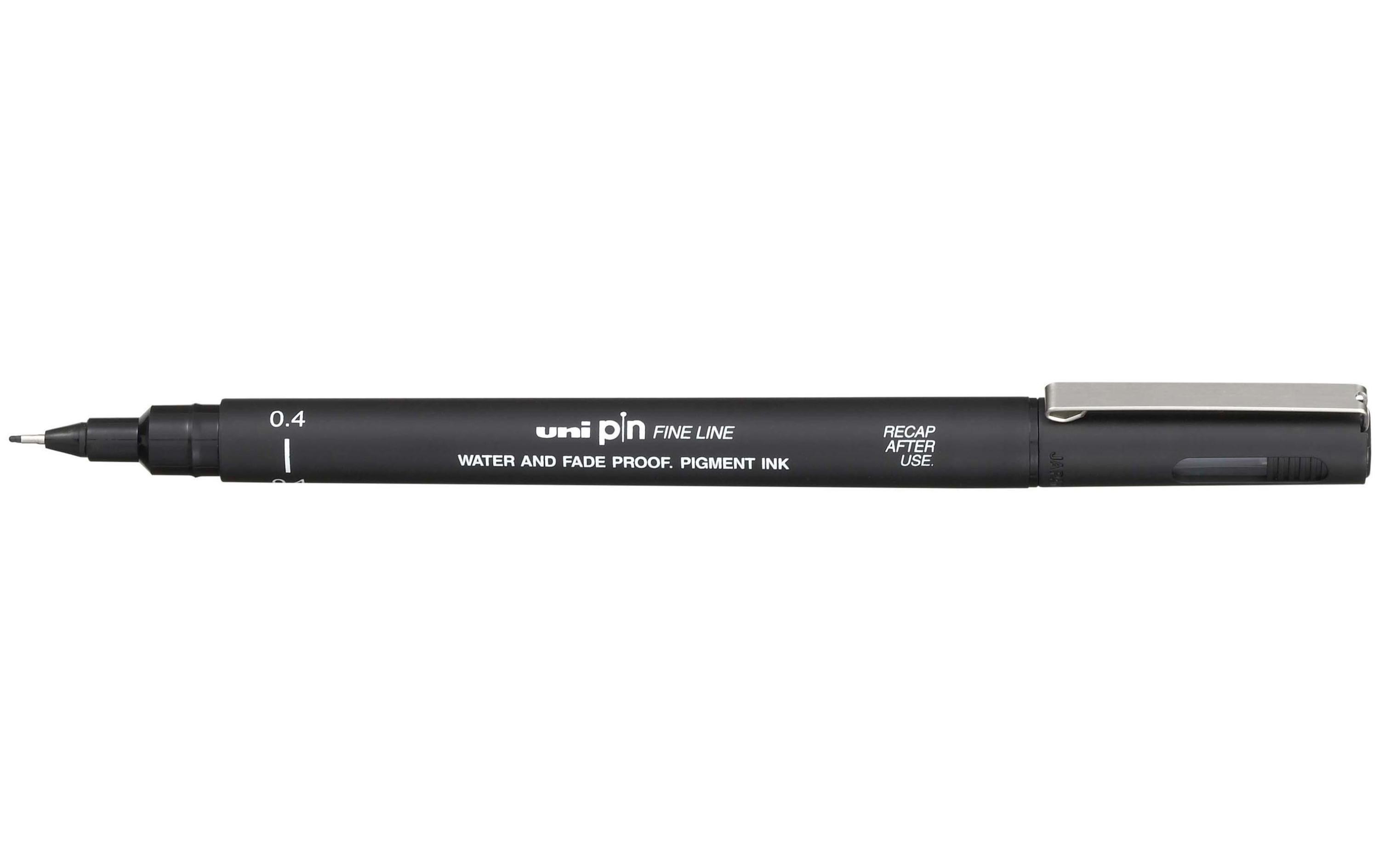 Uni, Fineliner PIN 0.4 mm, Schwarz