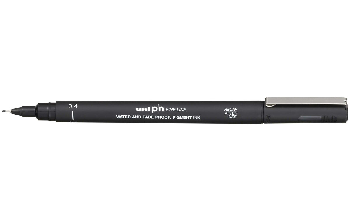 Uni, Fineliner PIN 0.4 mm, Schwarz