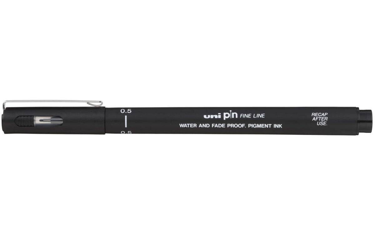 Uni, Fineliner PIN 0.5 mm, Schwarz