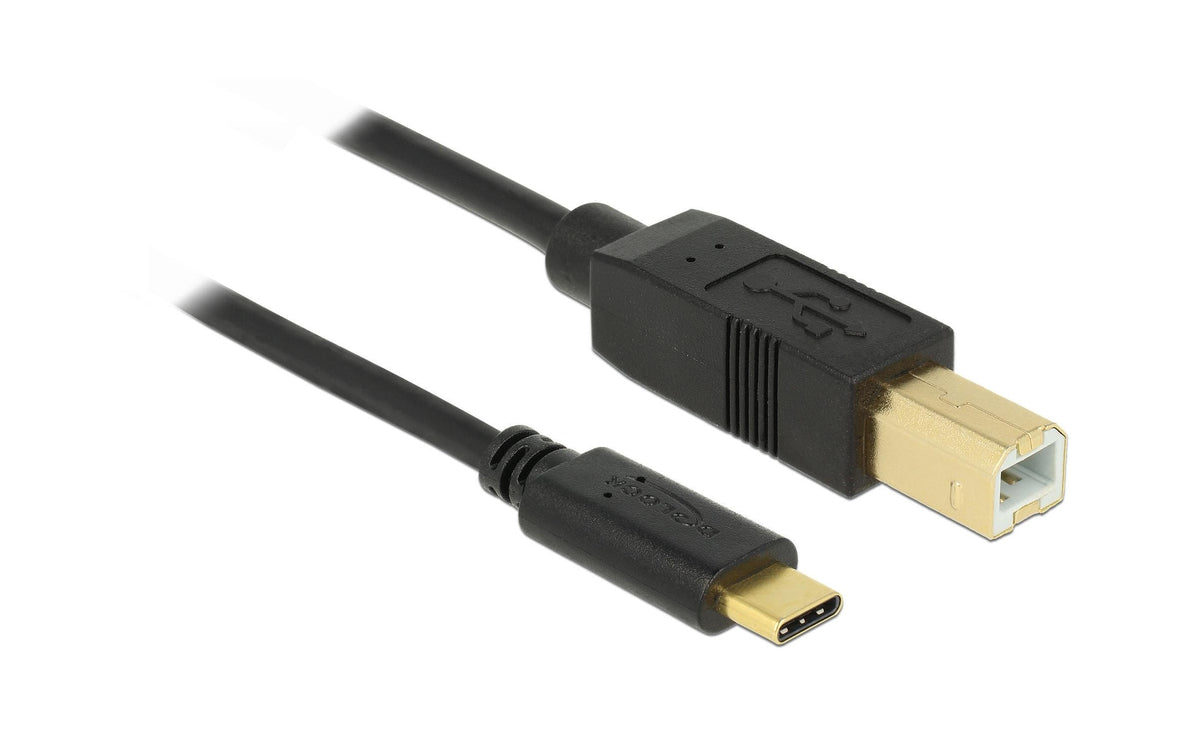 USB2.0-Kabel TypC-B: 4m, schwarz