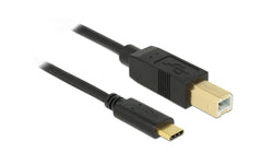 USB2.0-Kabel TypC-B: 4m, schwarz