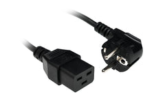 Netzkabel International Schuko 90° - C19