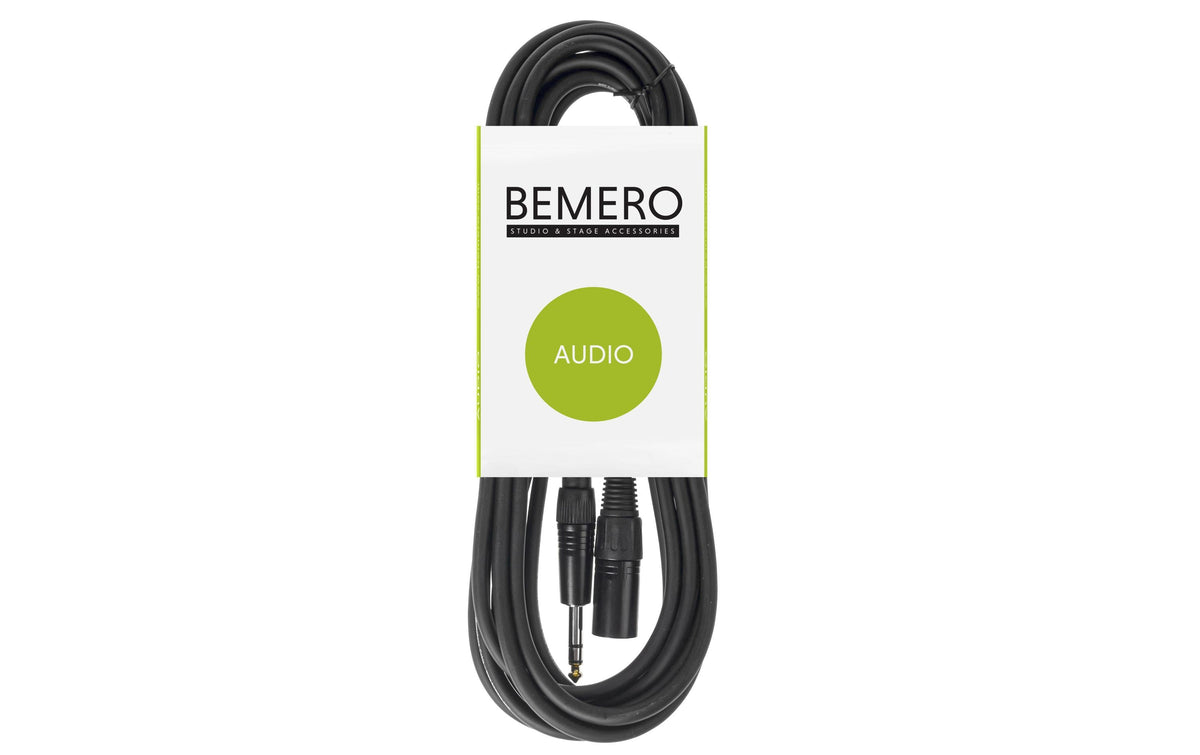 Bemero BAC4115-300BK XLRm-6.3 Klinken 3m