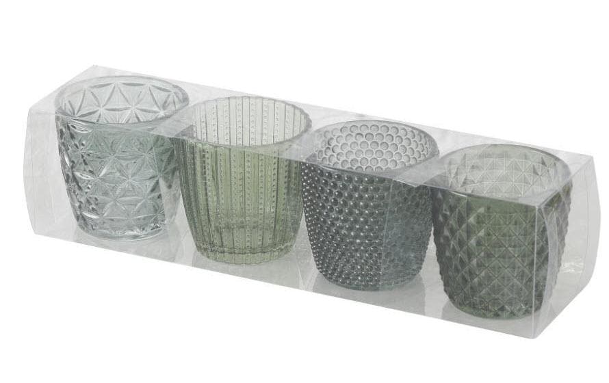 Boltze Windlicht Marilu, Glas, 4er Set