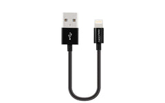 DeleyCON Lightning-USB Kabel 15cm, schwarz