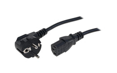 Netzkabel International Schuko 90° - C13