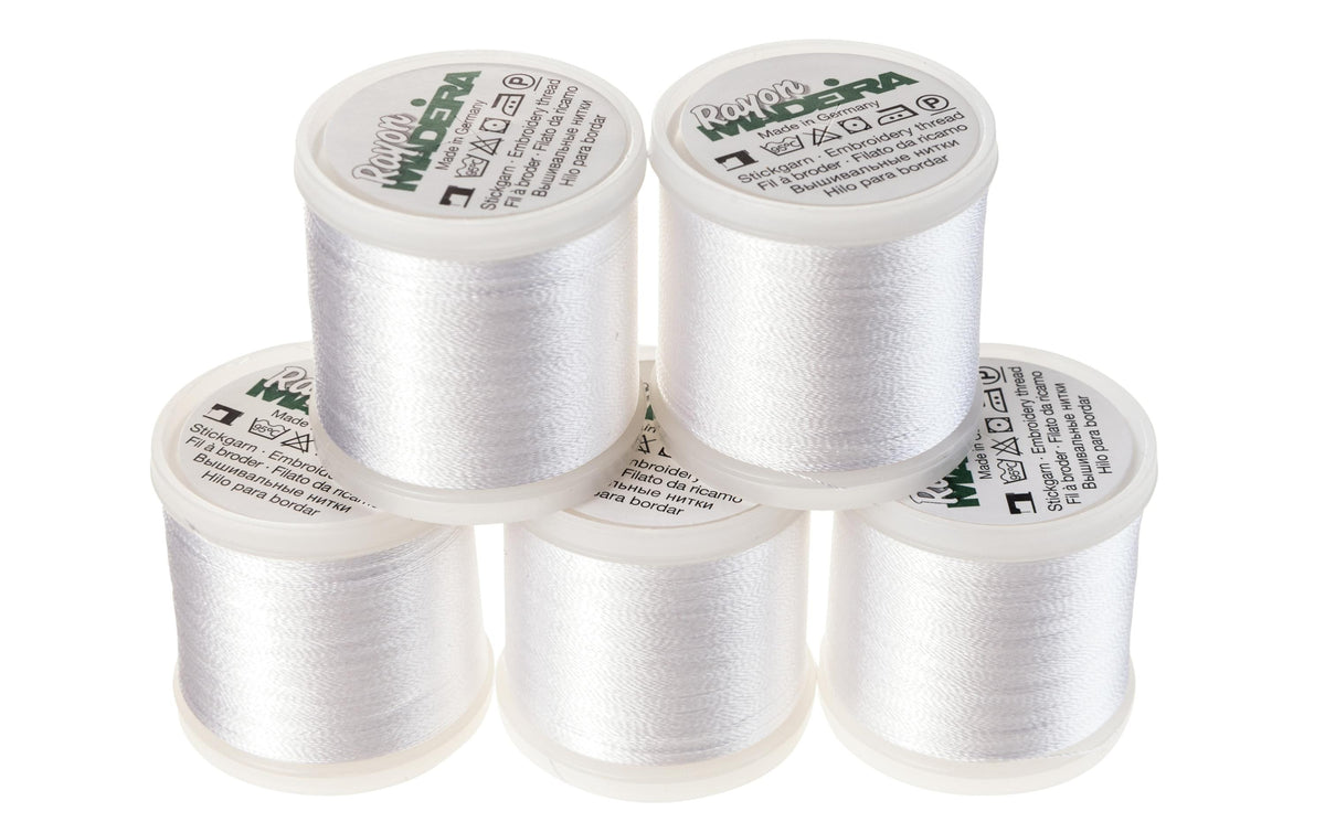 Madeira, Stickgarn Rayon No.40 Weiss