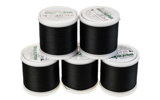 Madeira, Stickgarn Rayon No.40 Schwarz