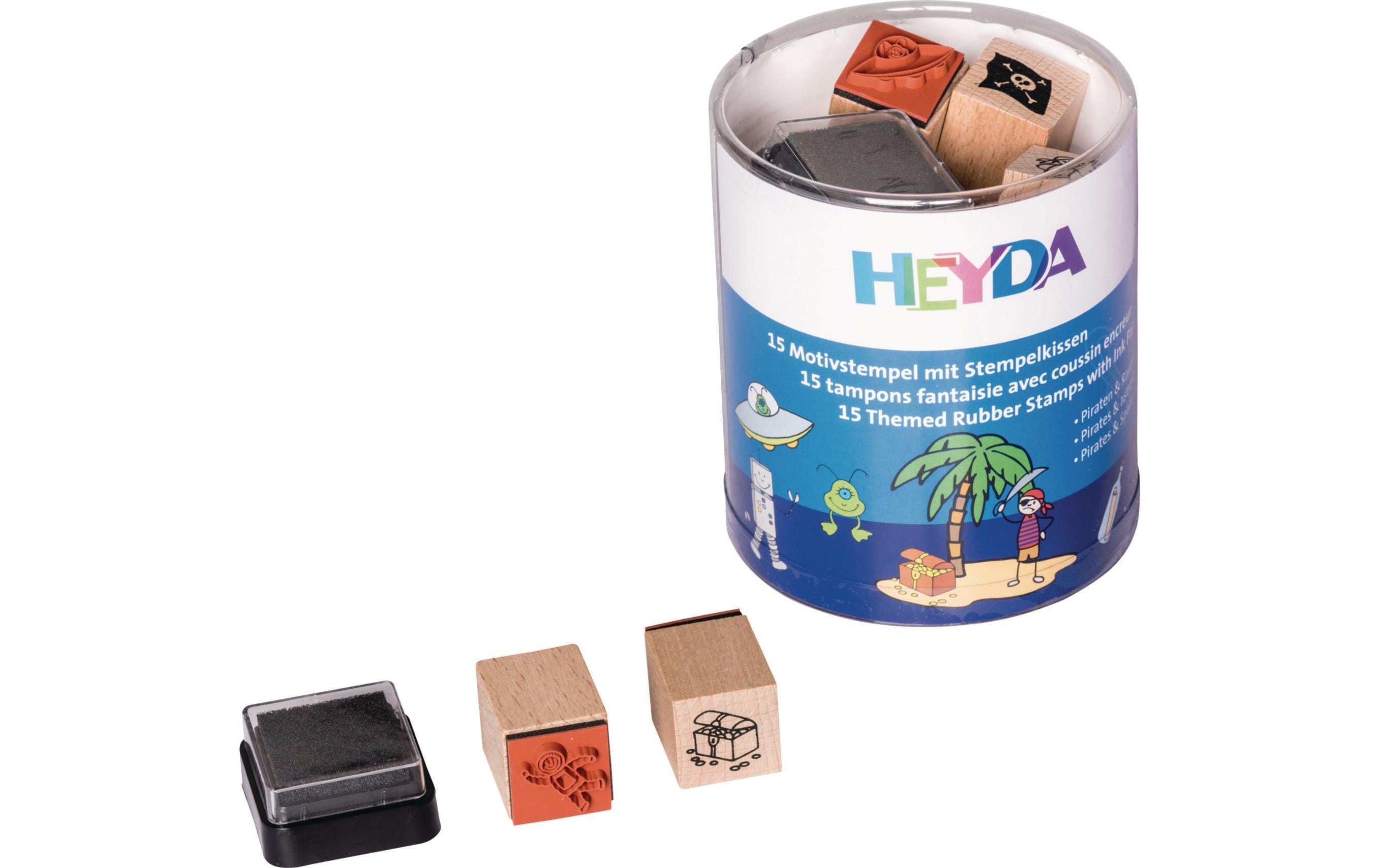 Heyda Stempeldose Piraten u. Raumfahrt