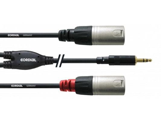 Cordial | CFY 1.8 WMM | 3.5mm Stereo Klinke - 2x XLRm, 1.8m